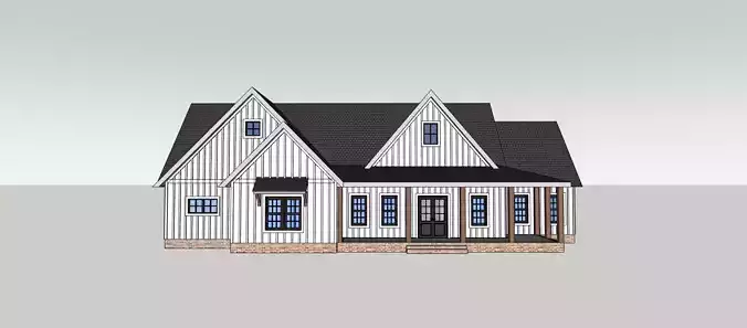 Modern Farmhouse 3D Model