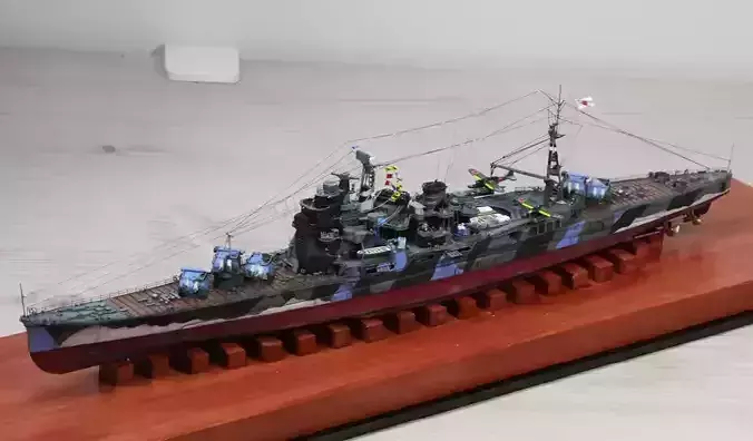World of Warships 1-700 IJN Atargo Heavy Cruiser Warship Kit 3D print model