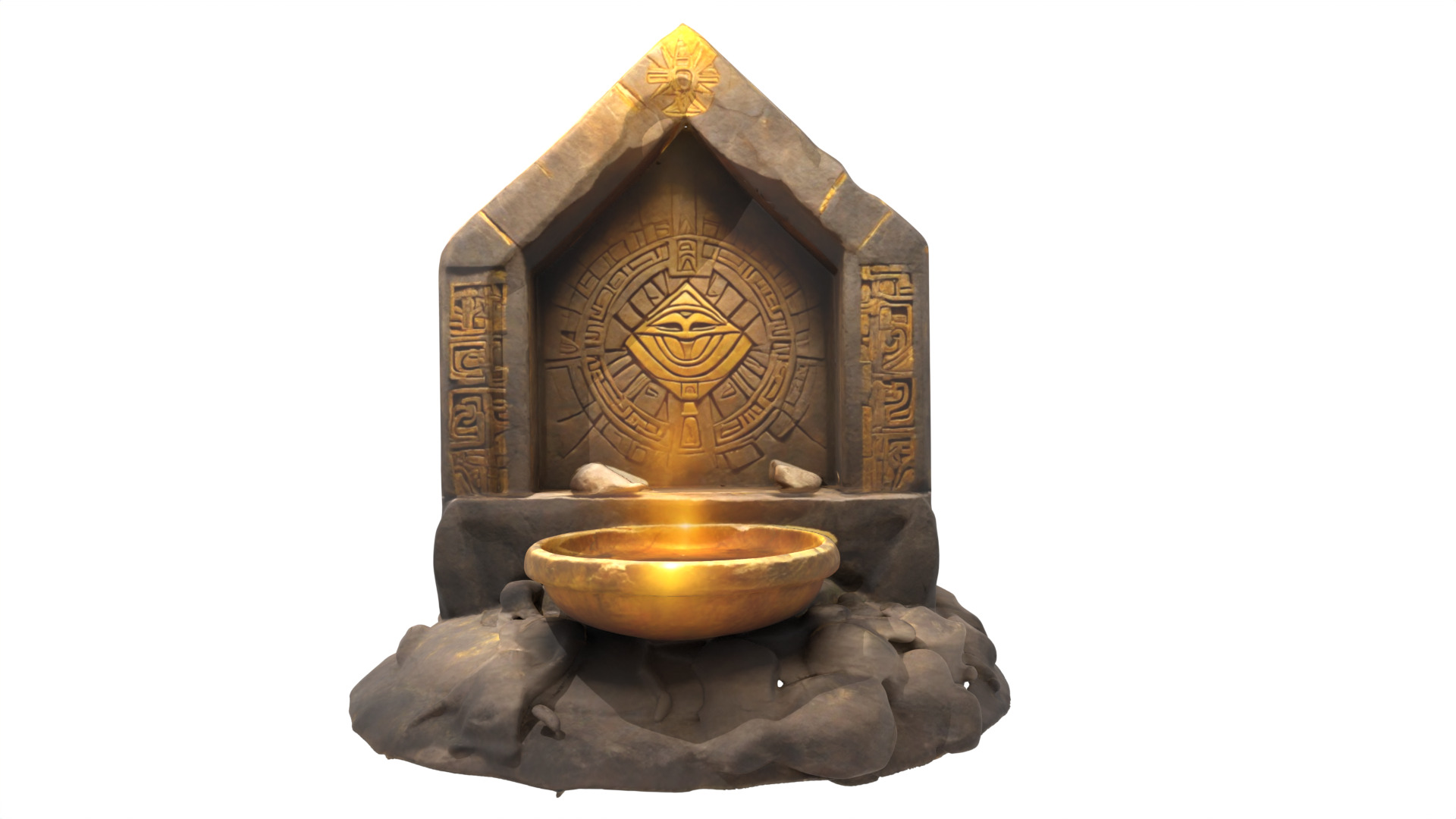 Stone Altar 01 3D model_2