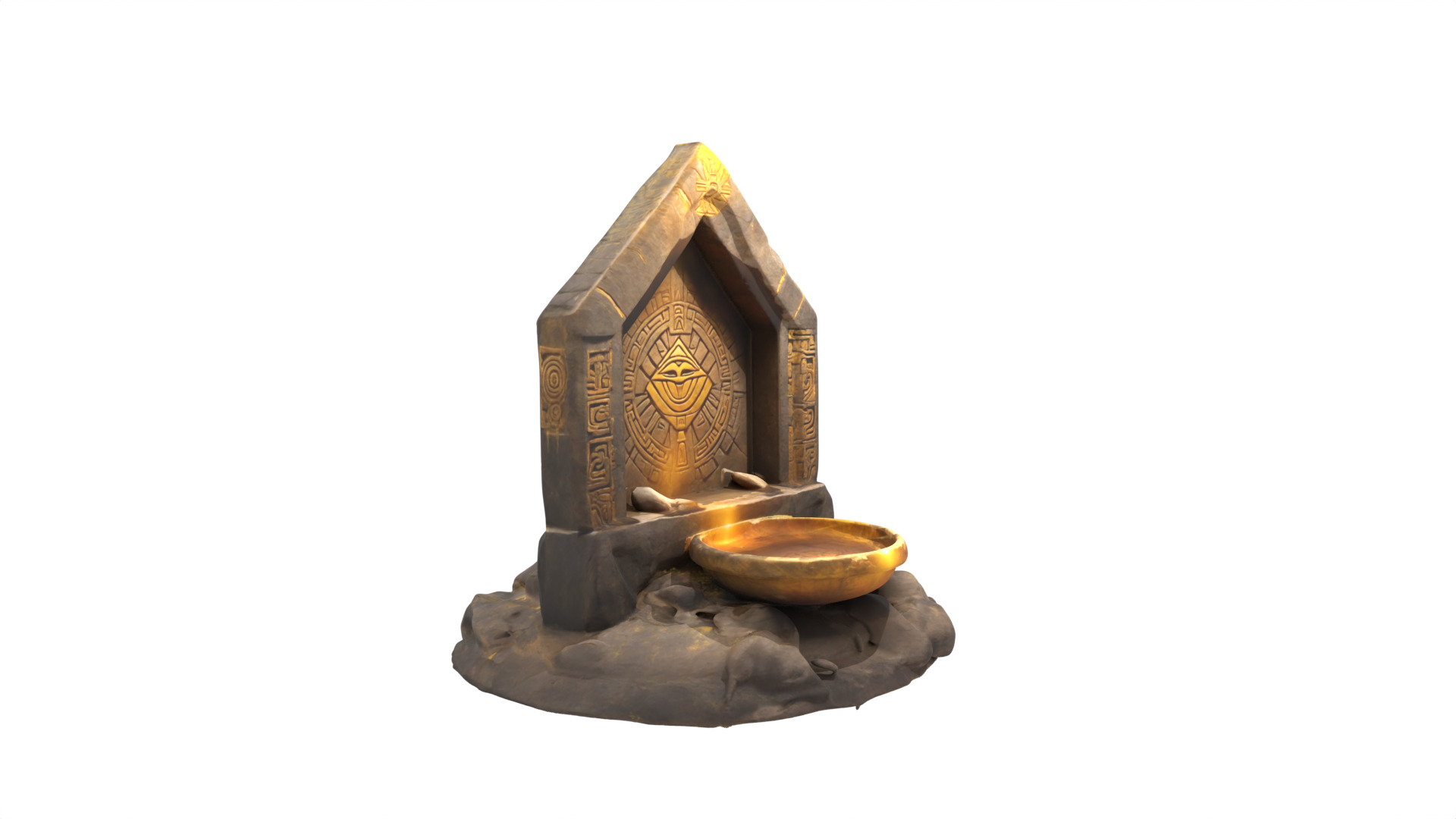 Stone Altar 01 3D model_4