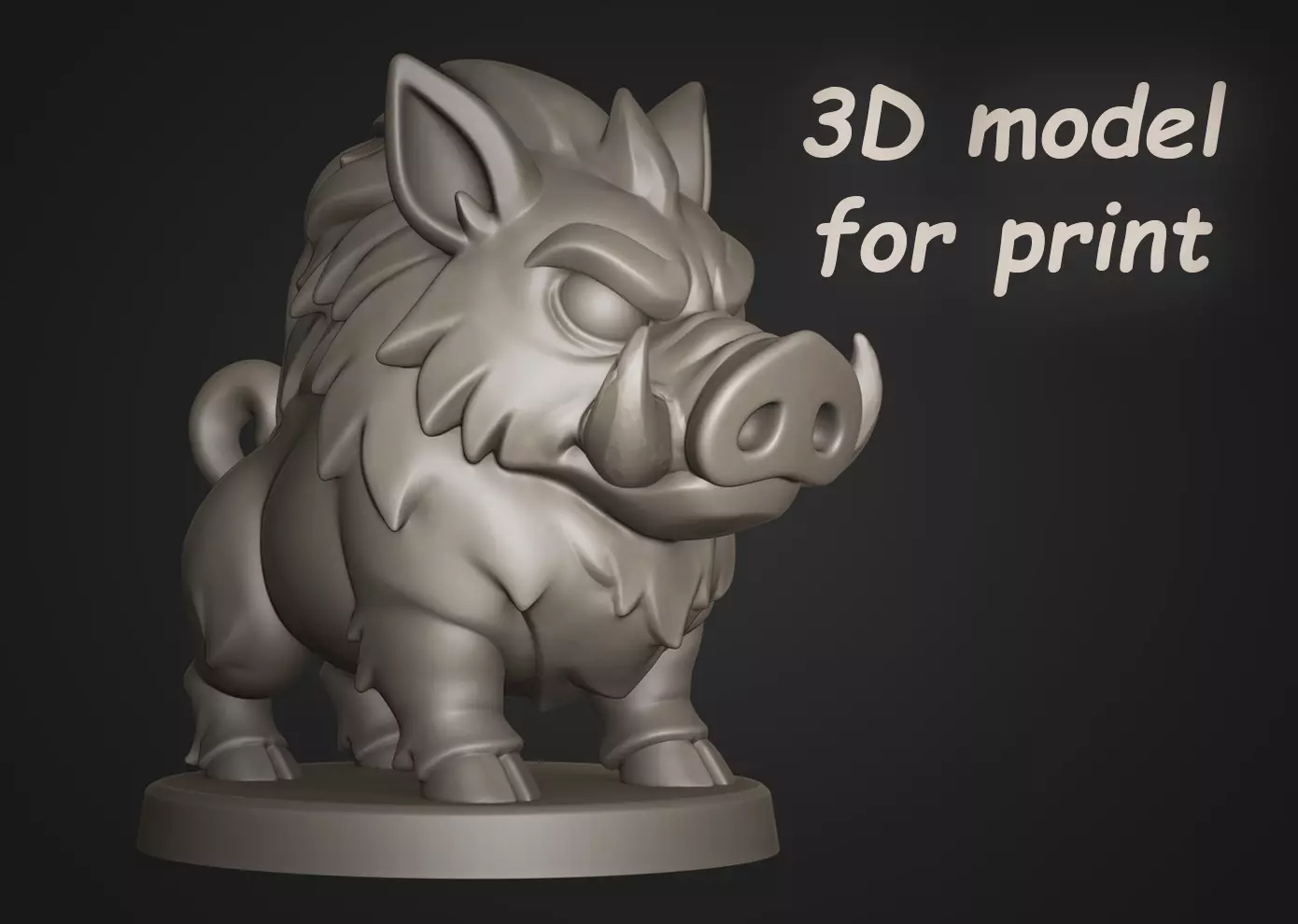 Boar Print Model 3D print model