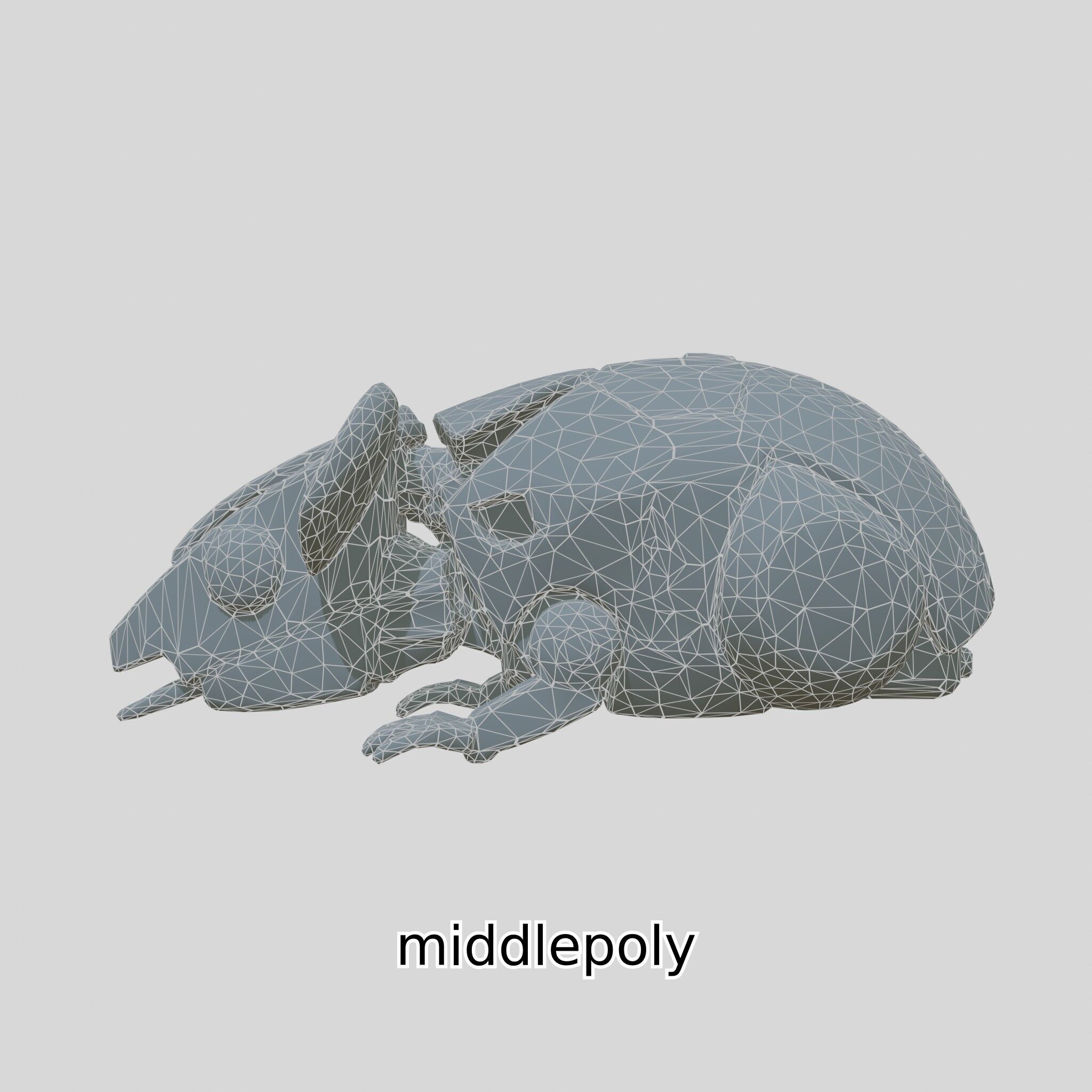 Futuristic Robotic Mouse Model with Modular Design Low-poly 3D model_12