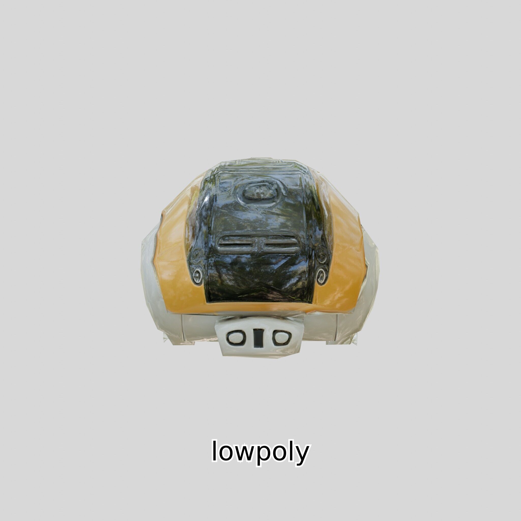 Futuristic Robotic Mouse Model with Modular Design Low-poly 3D model_33