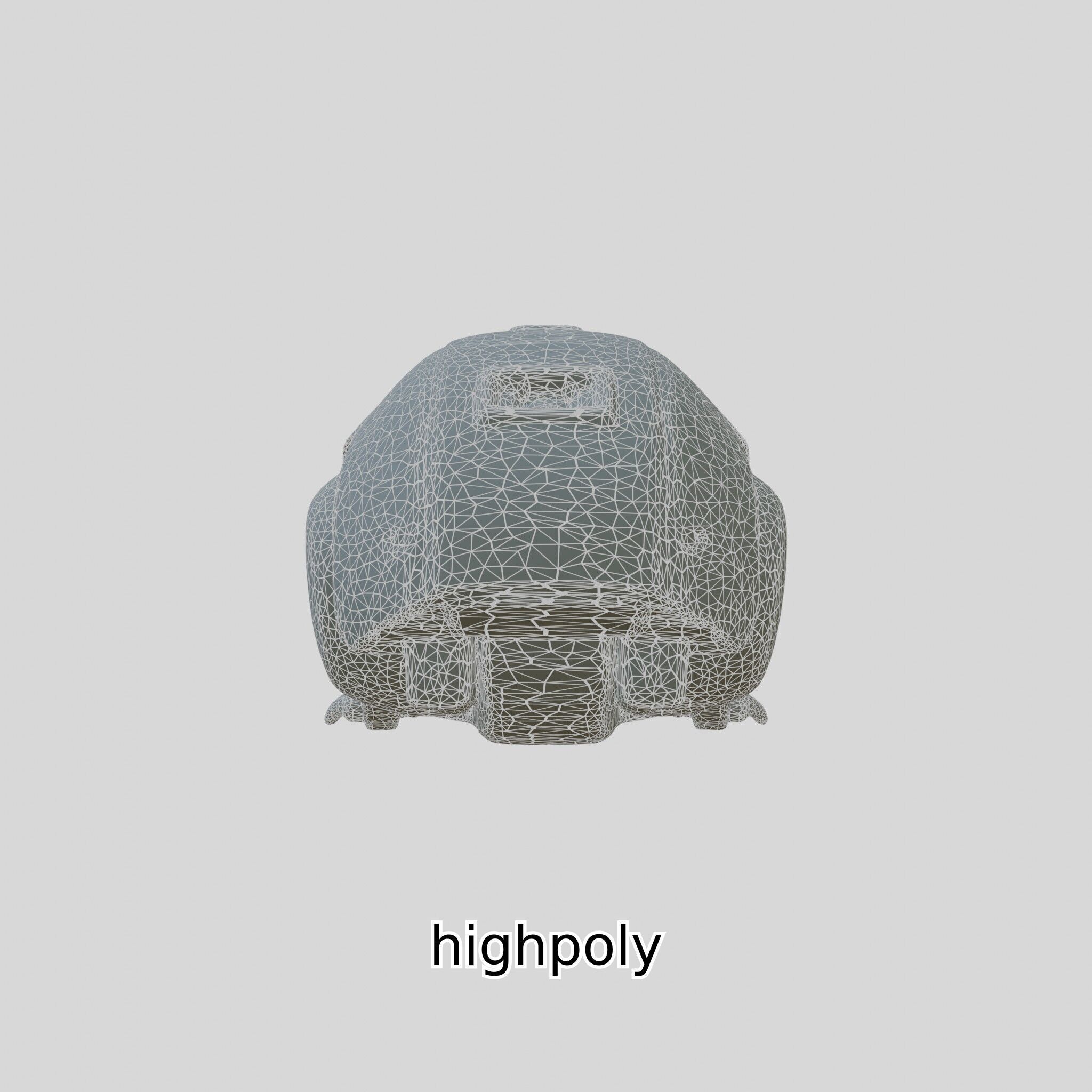 Futuristic Robotic Mouse Model with Modular Design Low-poly 3D model_28