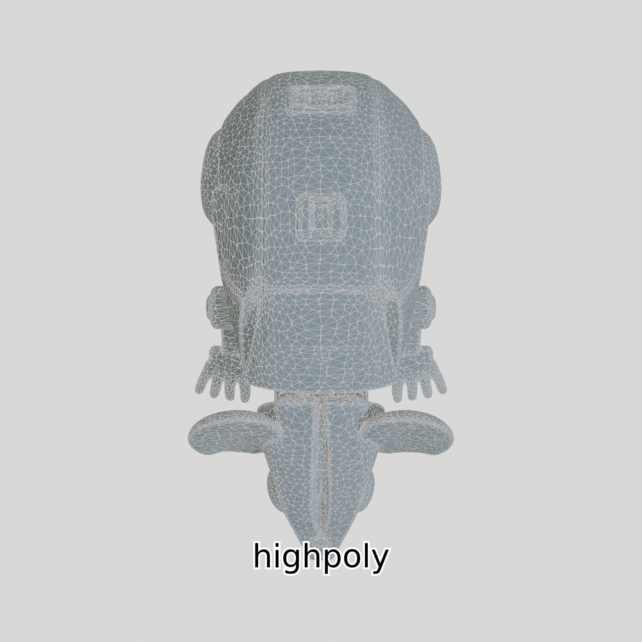 Futuristic Robotic Mouse Model with Modular Design Low-poly 3D model_26