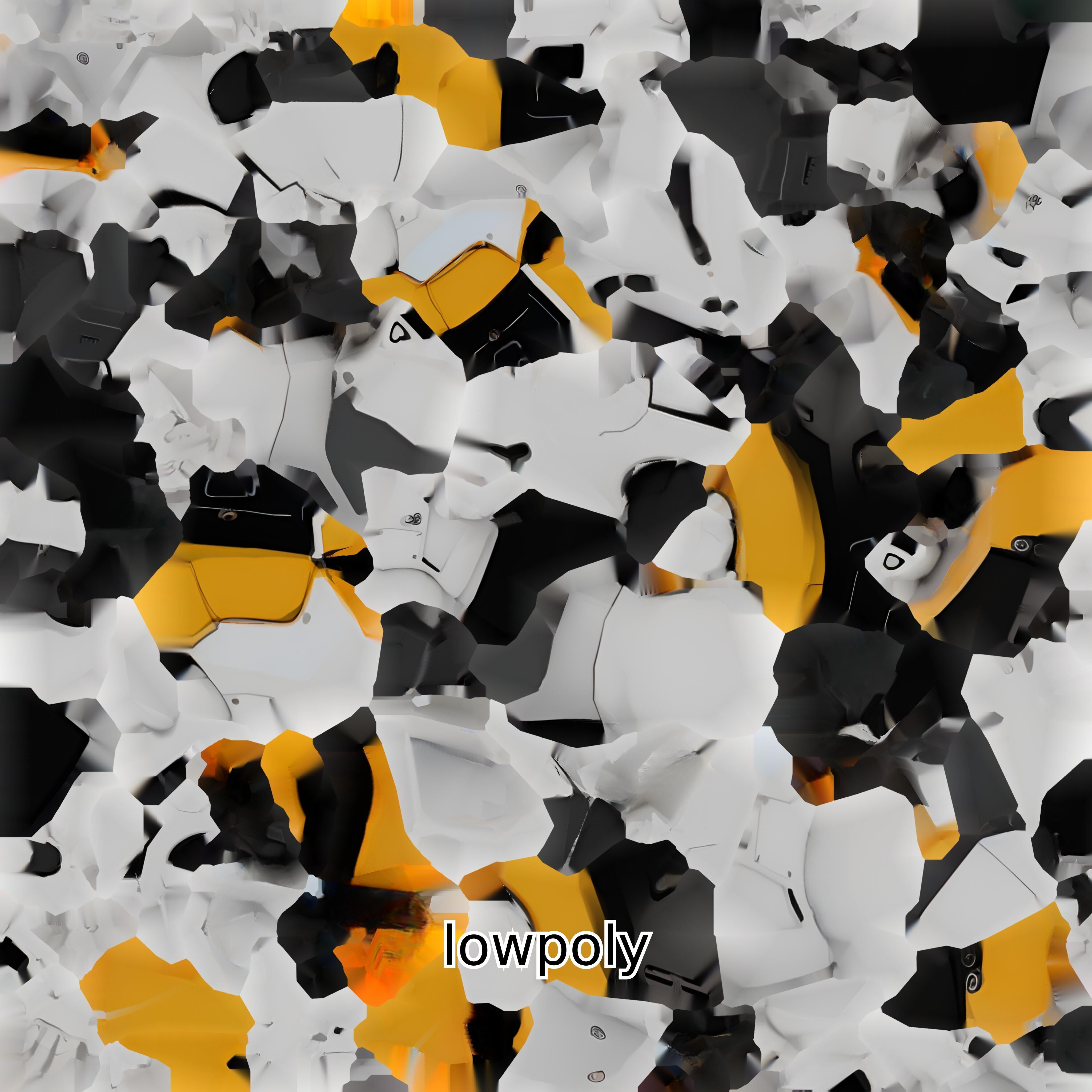 Futuristic Robotic Mouse Model with Modular Design Low-poly 3D model_42