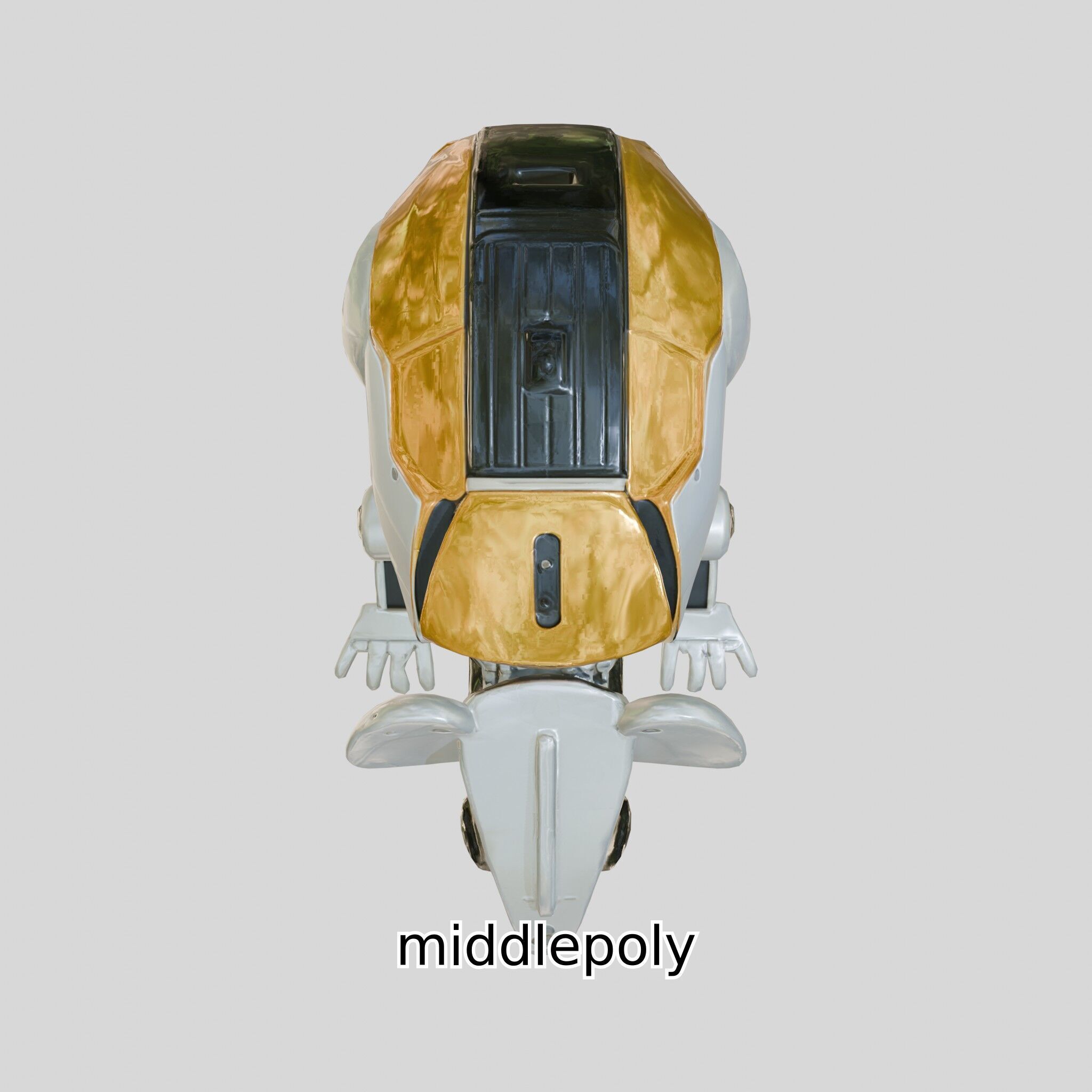 Futuristic Robotic Mouse Model with Modular Design Low-poly 3D model_6