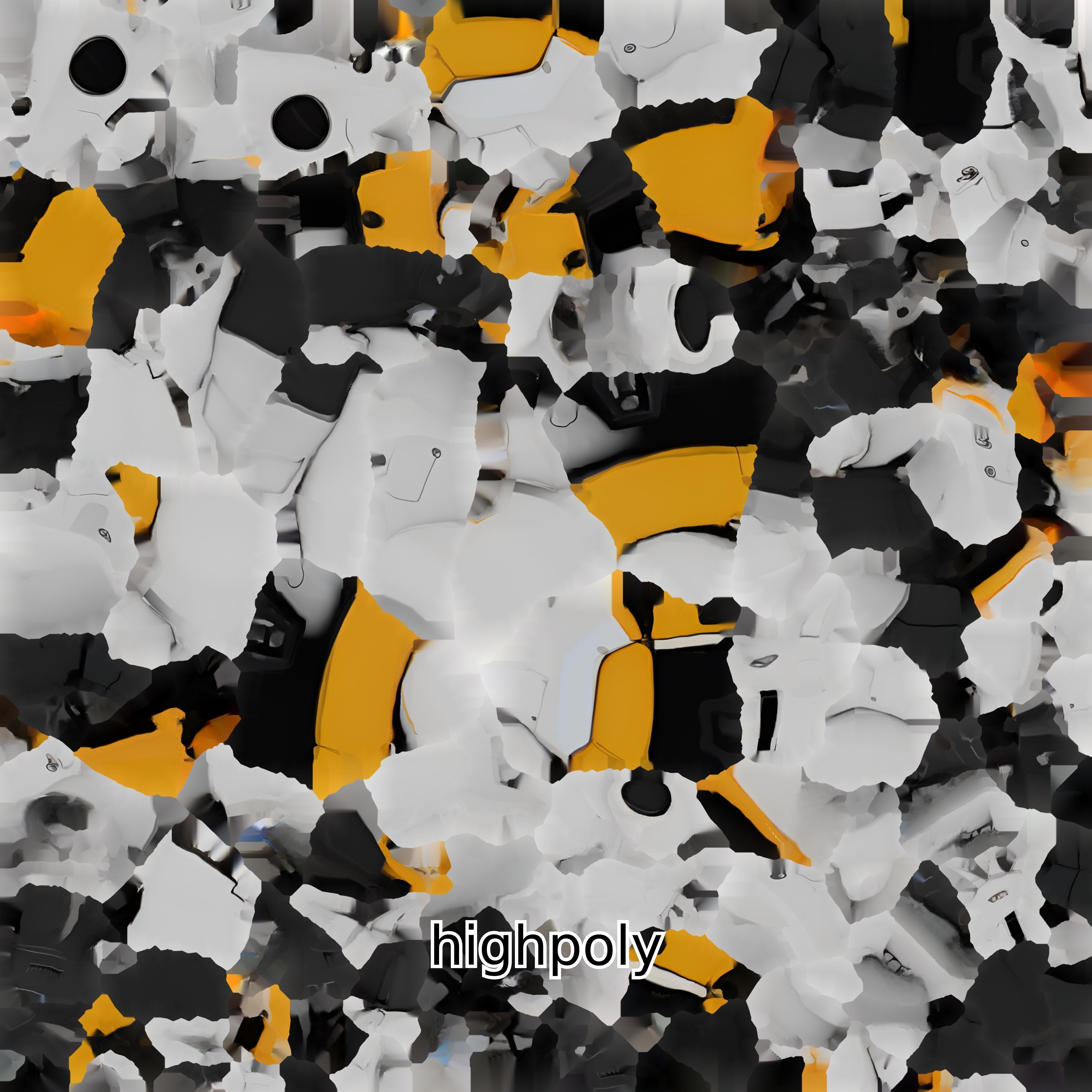 Futuristic Robotic Mouse Model with Modular Design Low-poly 3D model_30