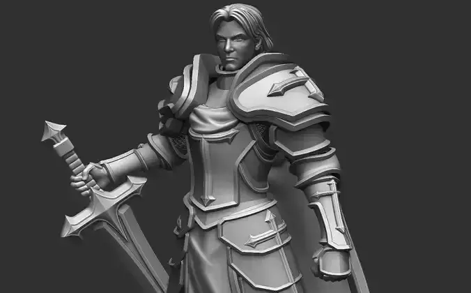 Paladin - DND Miniature - Pre-Supported  3D print model