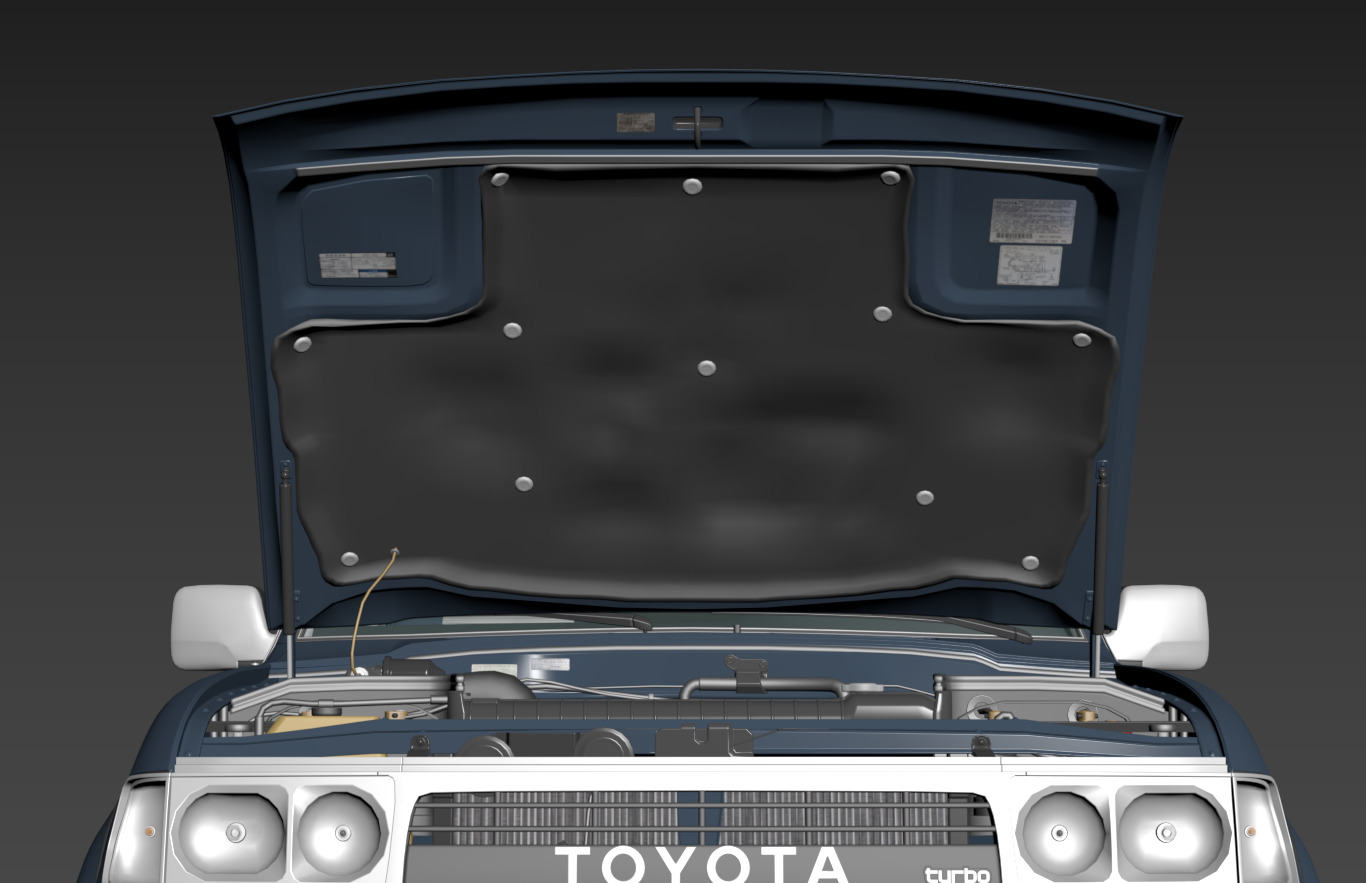 1997 Toyota Land Cruiser J80 Low-poly 3D model_3