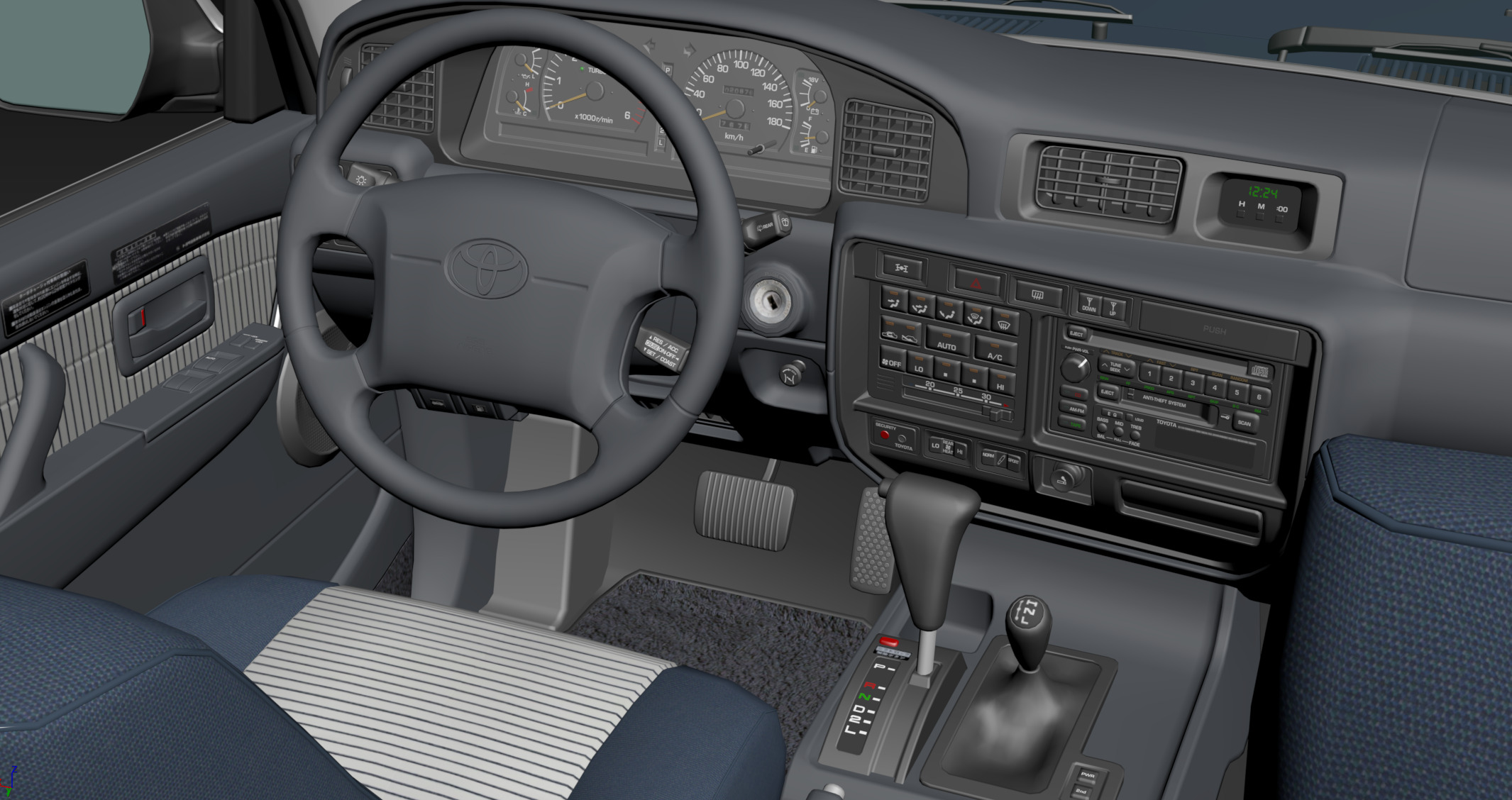 1997 Toyota Land Cruiser J80 Low-poly 3D model_10