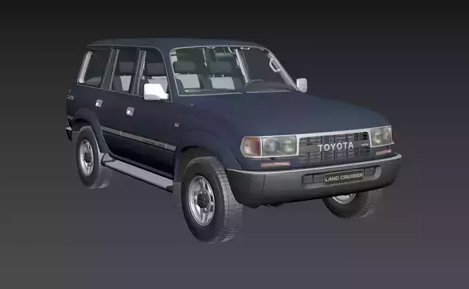 1997 Toyota Land Cruiser J80 Low-poly 3D model