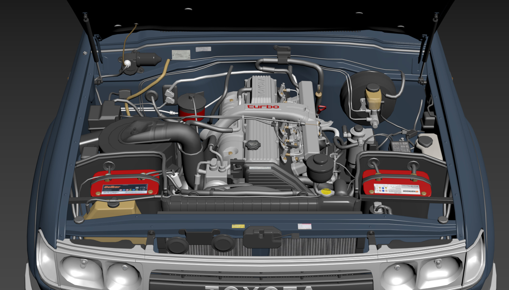 1997 Toyota Land Cruiser J80 Low-poly 3D model_2