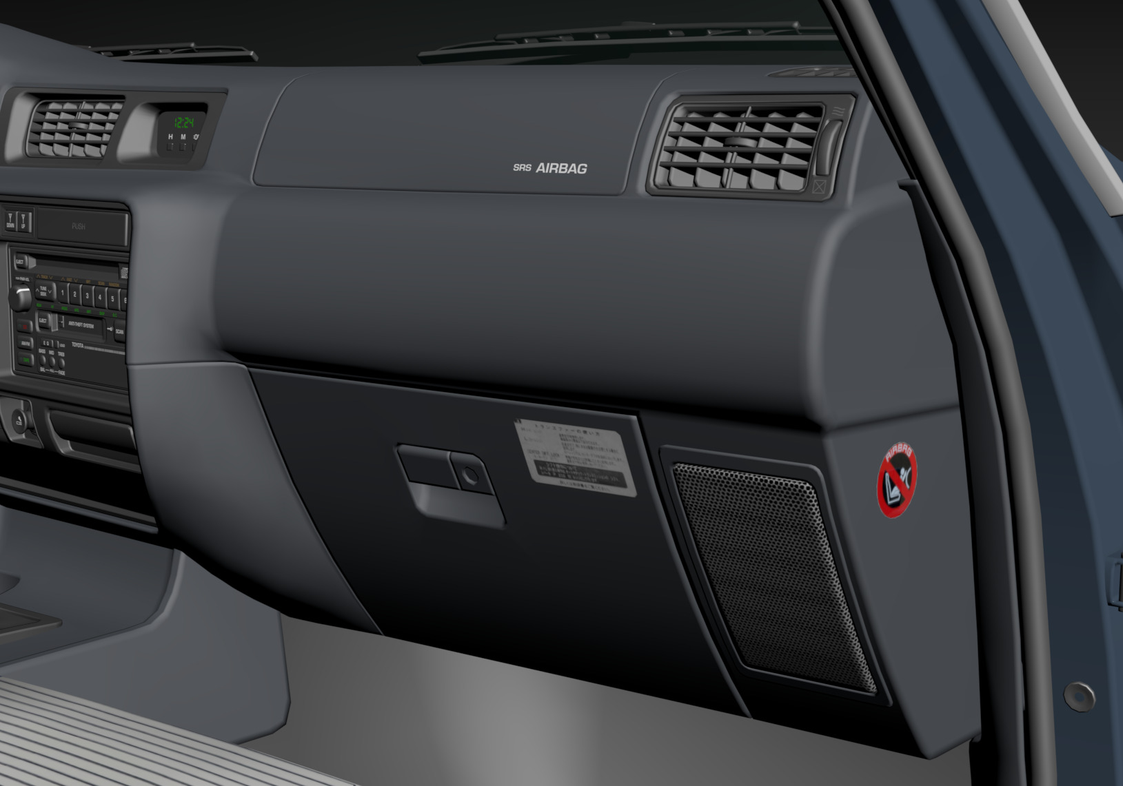 1997 Toyota Land Cruiser J80 Low-poly 3D model_12