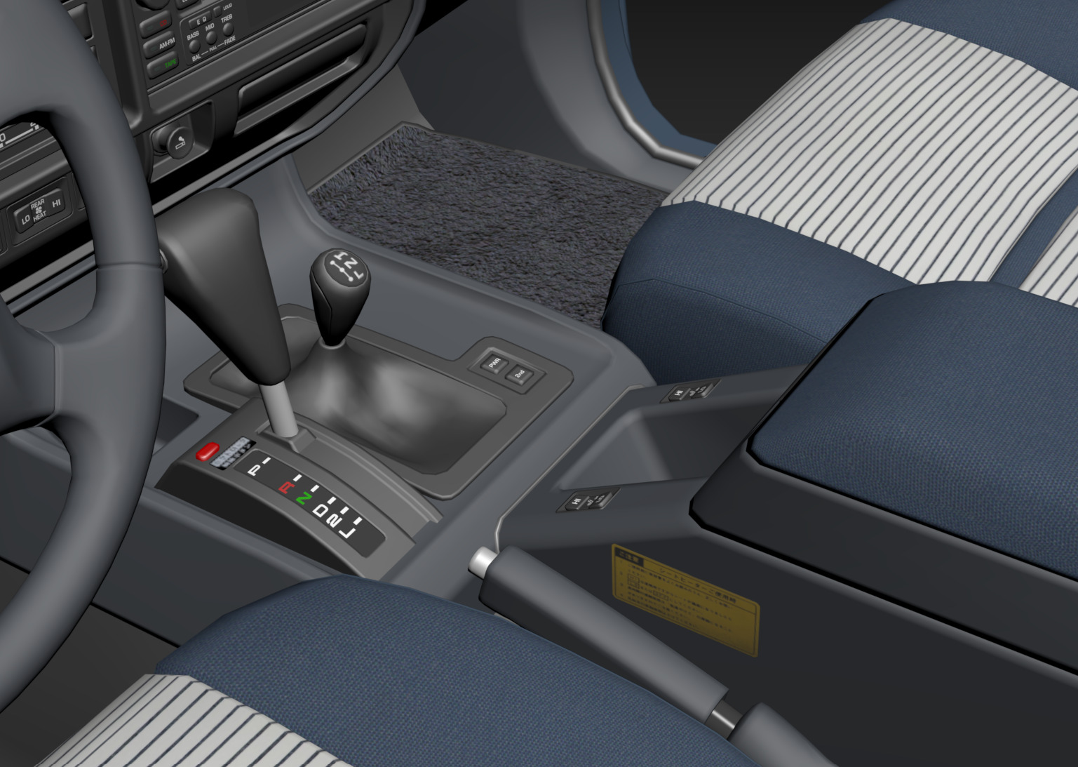 1997 Toyota Land Cruiser J80 Low-poly 3D model_13