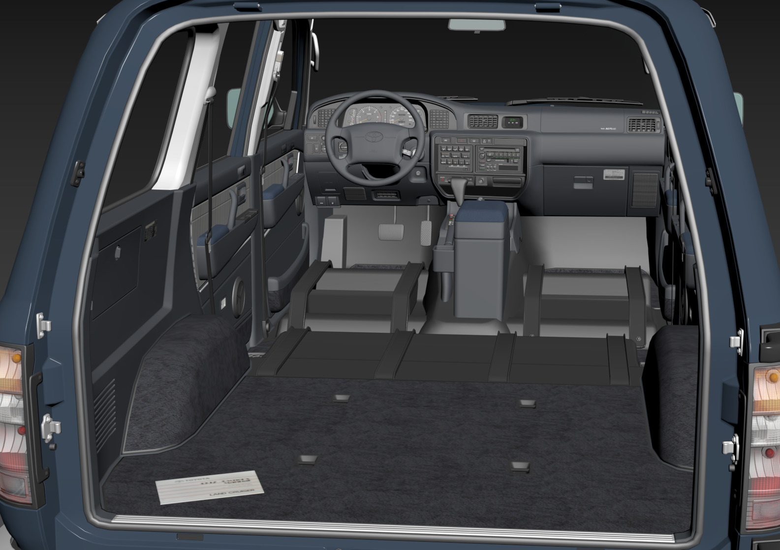 1997 Toyota Land Cruiser J80 Low-poly 3D model_16