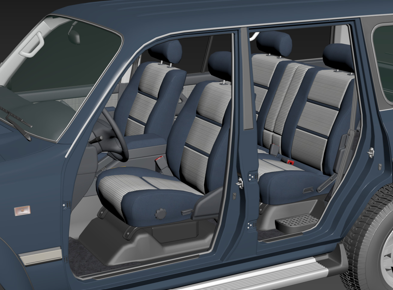 1997 Toyota Land Cruiser J80 Low-poly 3D model_14