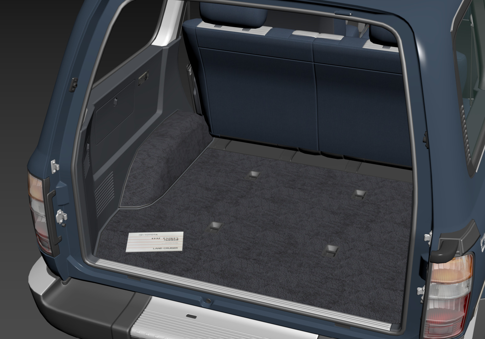 1997 Toyota Land Cruiser J80 Low-poly 3D model_15