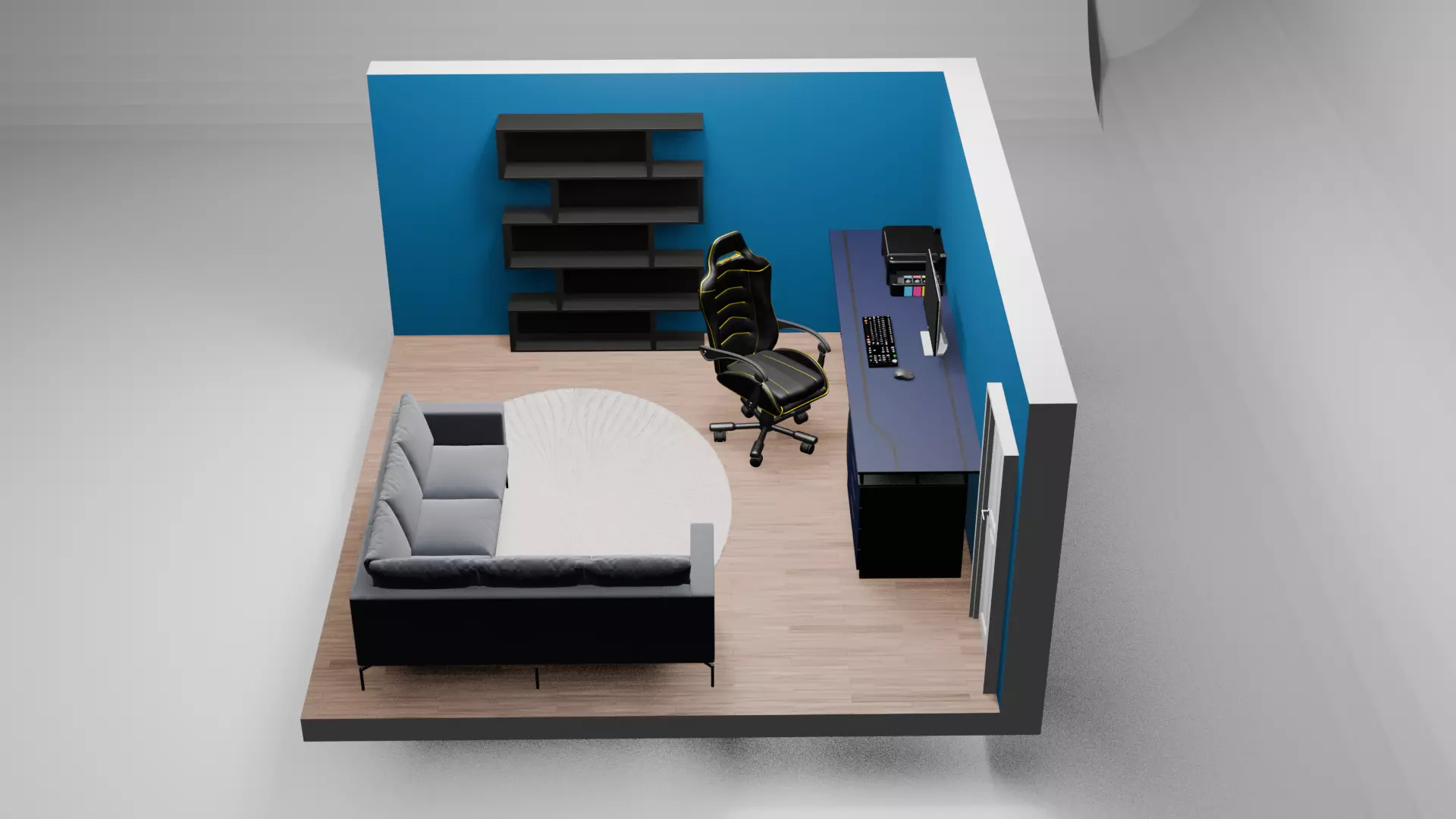 Isometric room 3D model_0