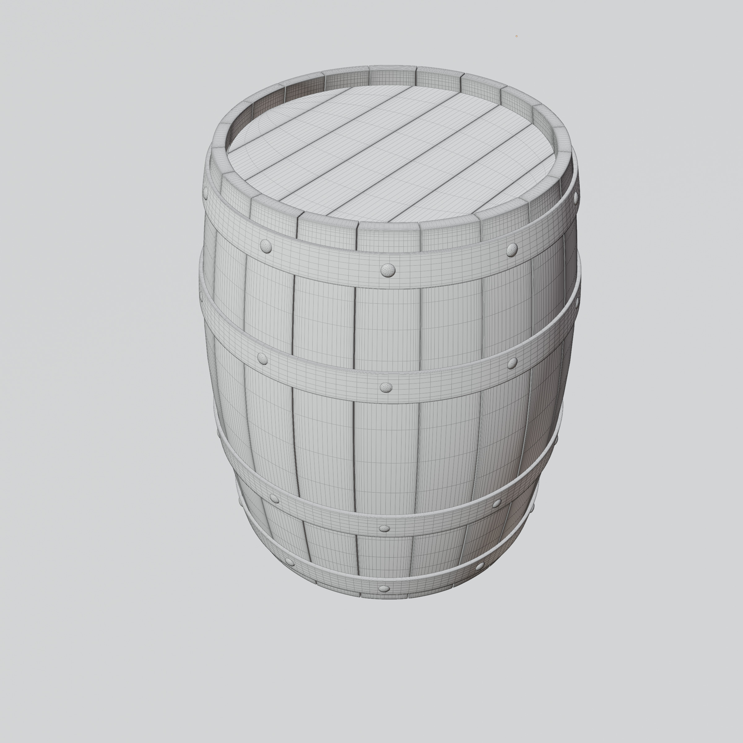 3D Barrel Model  Low-poly 3D model_6