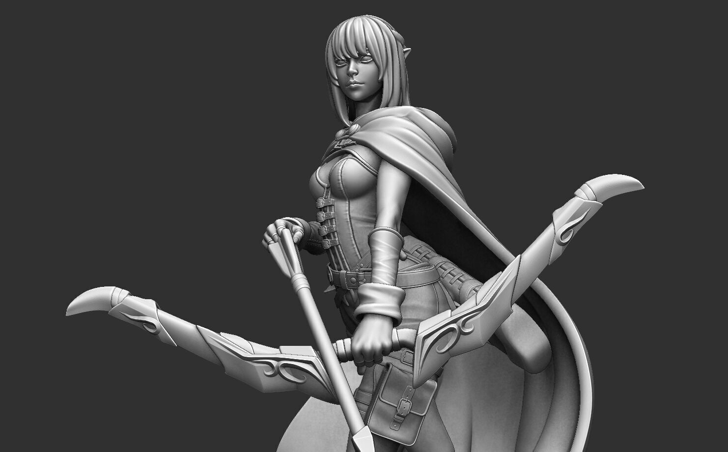 Ranger - DND Miniature - Pre-Supported 3D print model_3