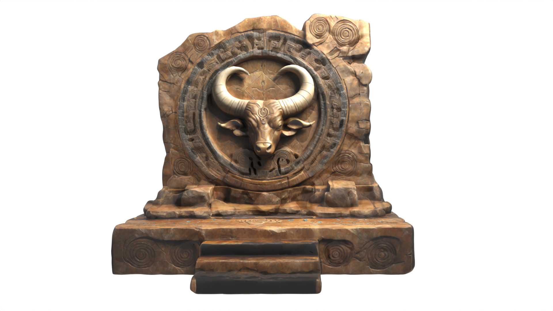 Stone Altar 02 3D model_6