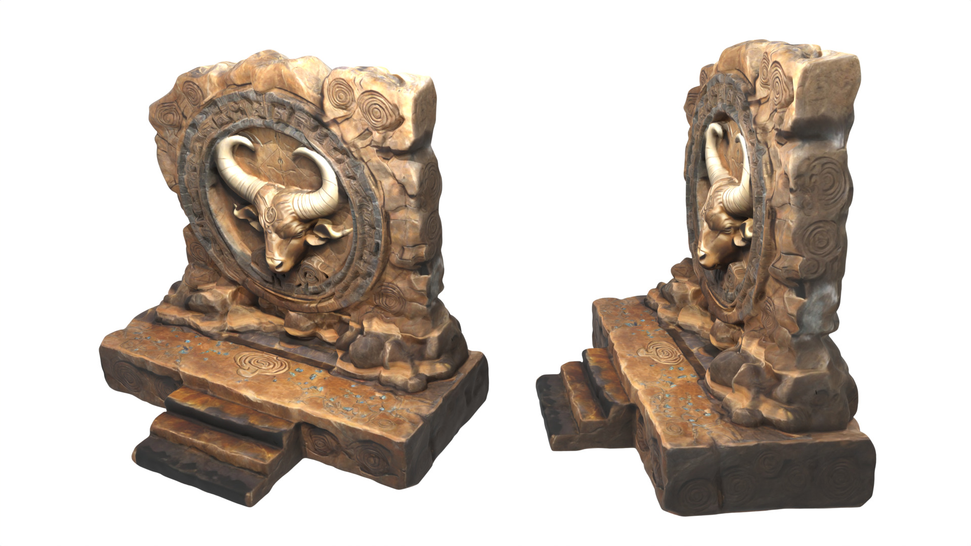 Stone Altar 02 3D model_2