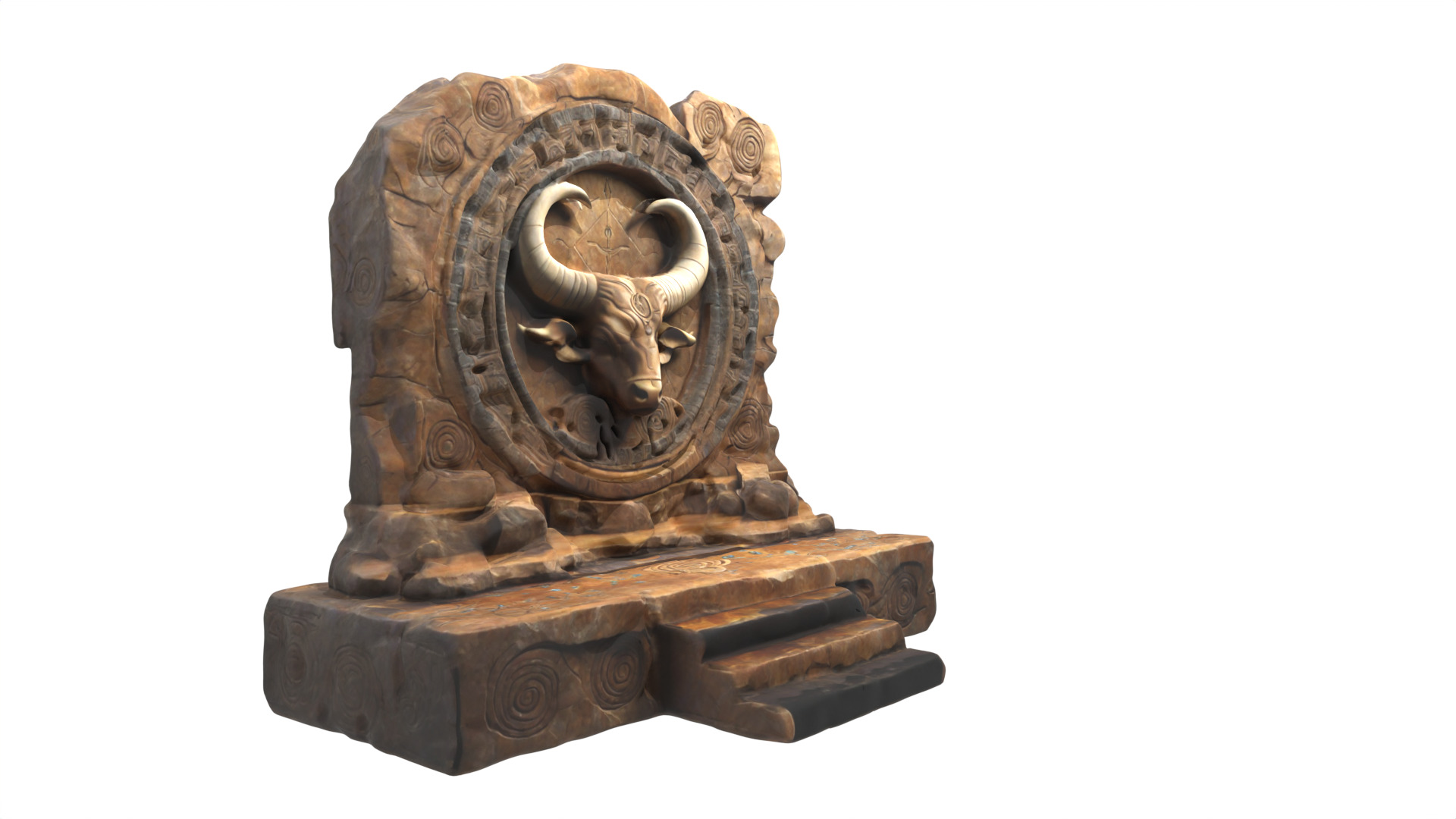 Stone Altar 02 3D model_4