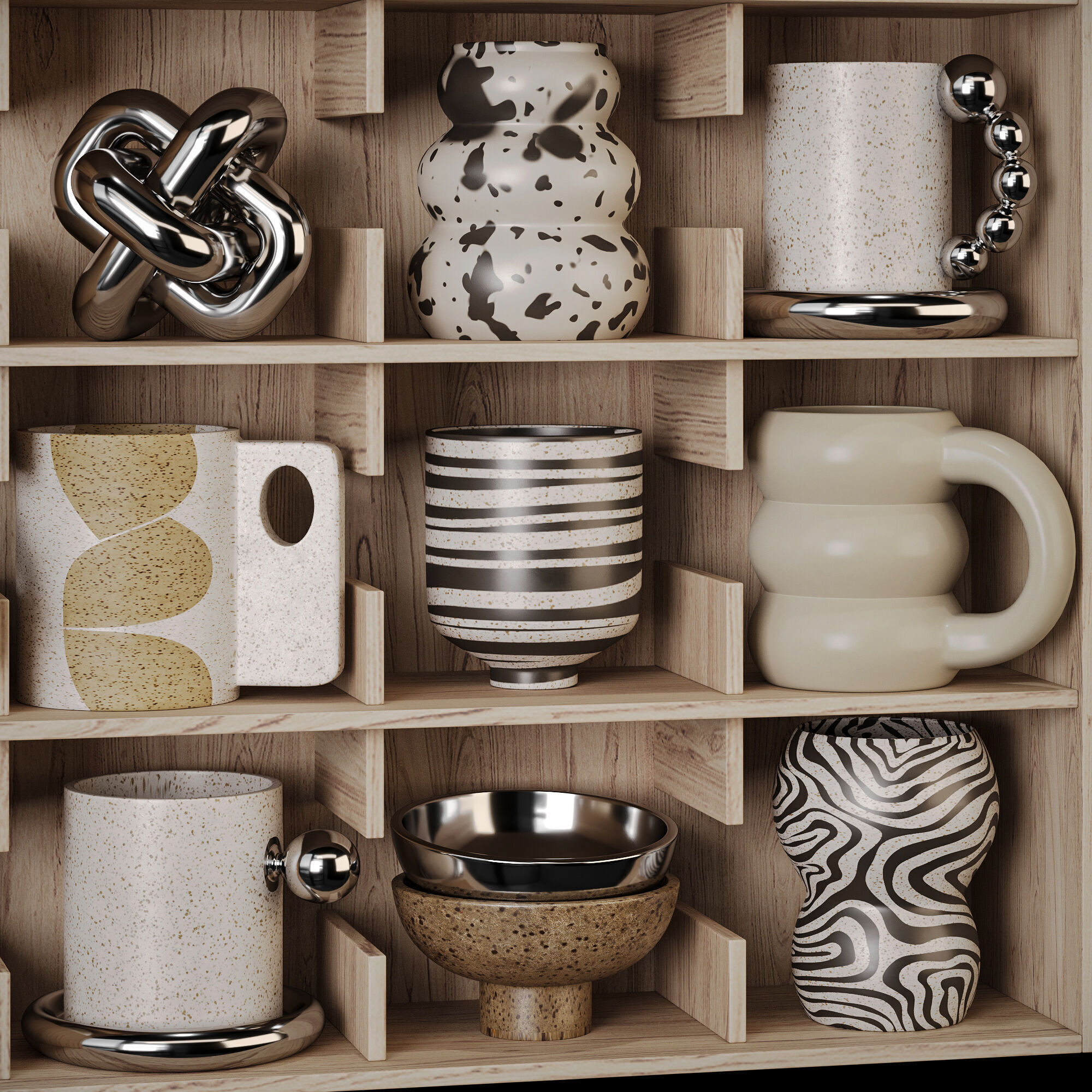 Modern Mugs Collection 3D model_4
