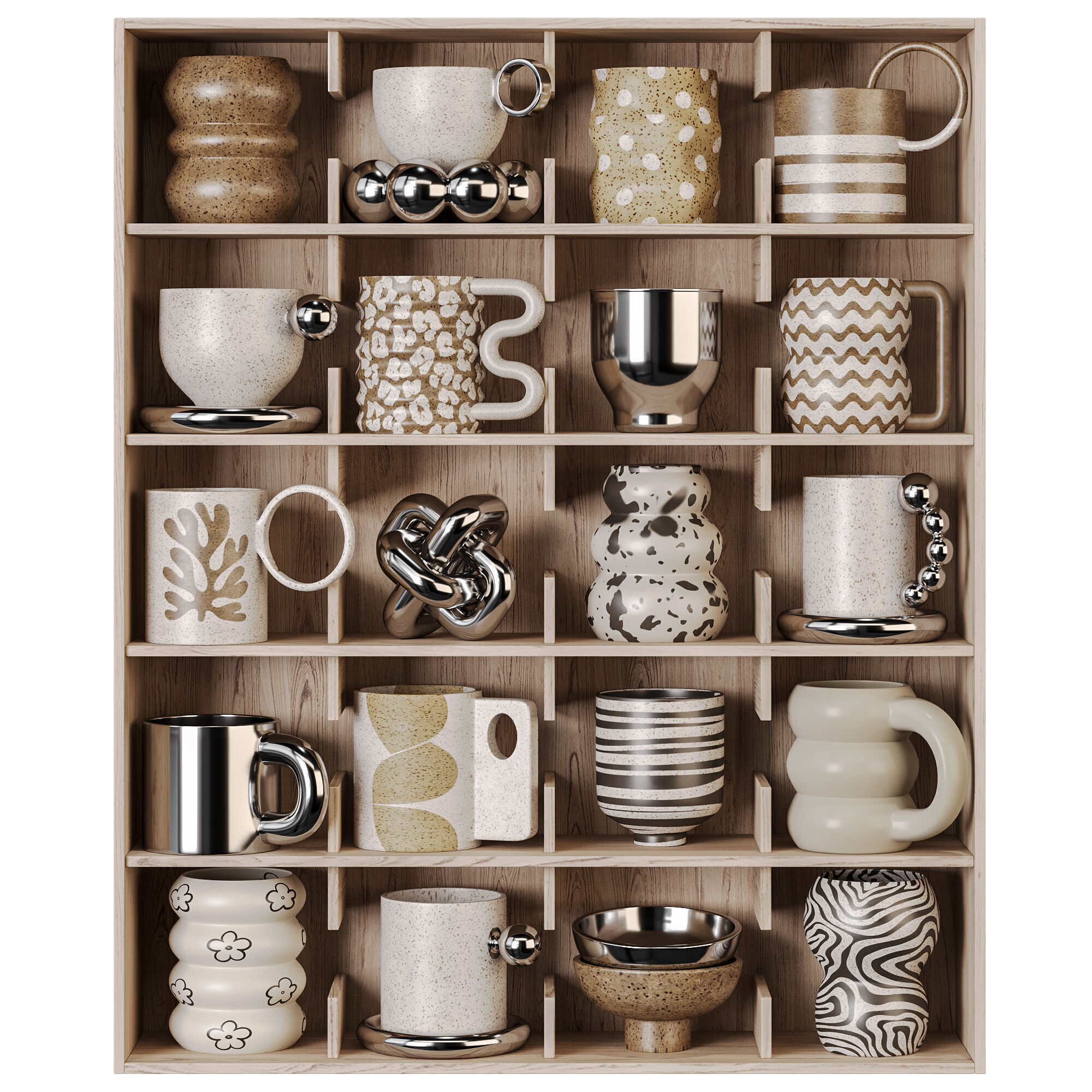 Modern Mugs Collection 3D model_1