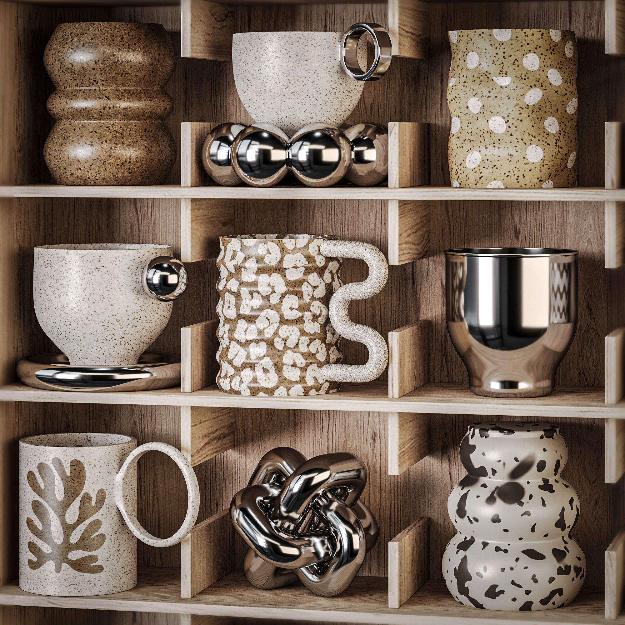 Modern Mugs Collection 3D model_3