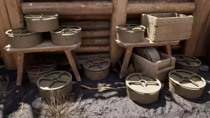US M4 Anti-Tank Mine 3D model