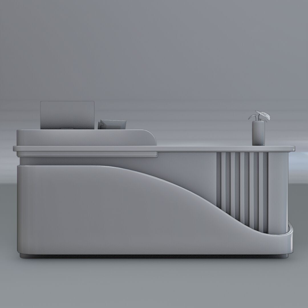 Reception Desk 7 Low-poly 3D model_1