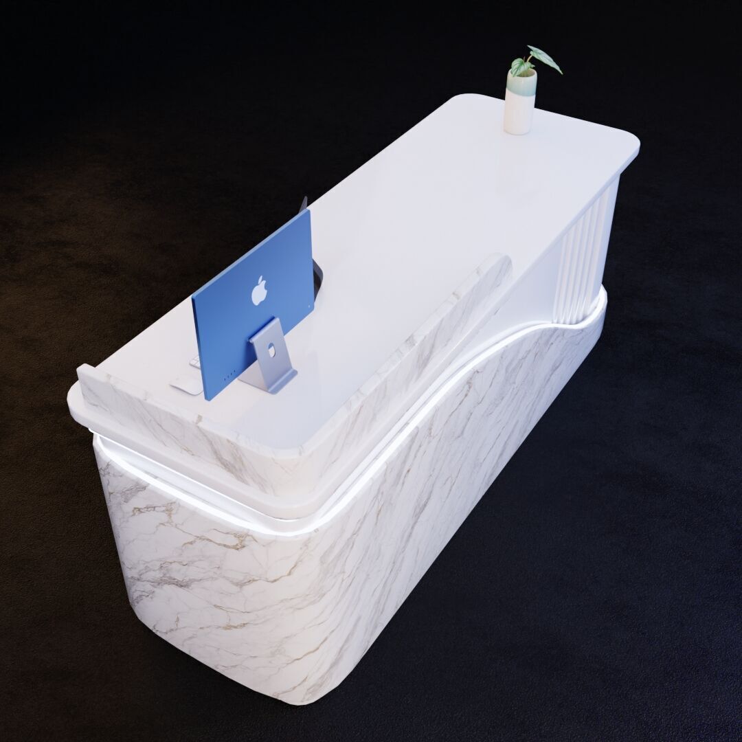 Reception Desk 7 Low-poly 3D model_8