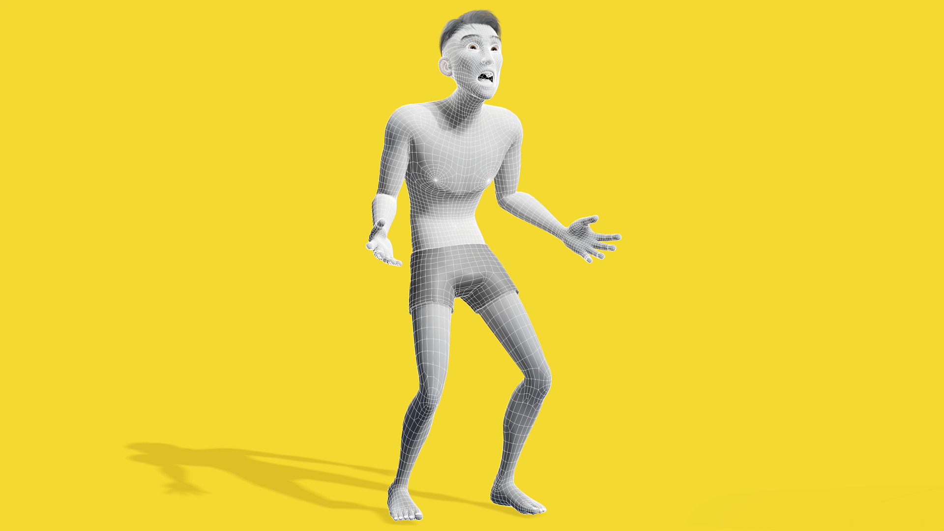 Free Stylized Cartoon Male Rigged Toon Young Man Low-poly 3D model_3