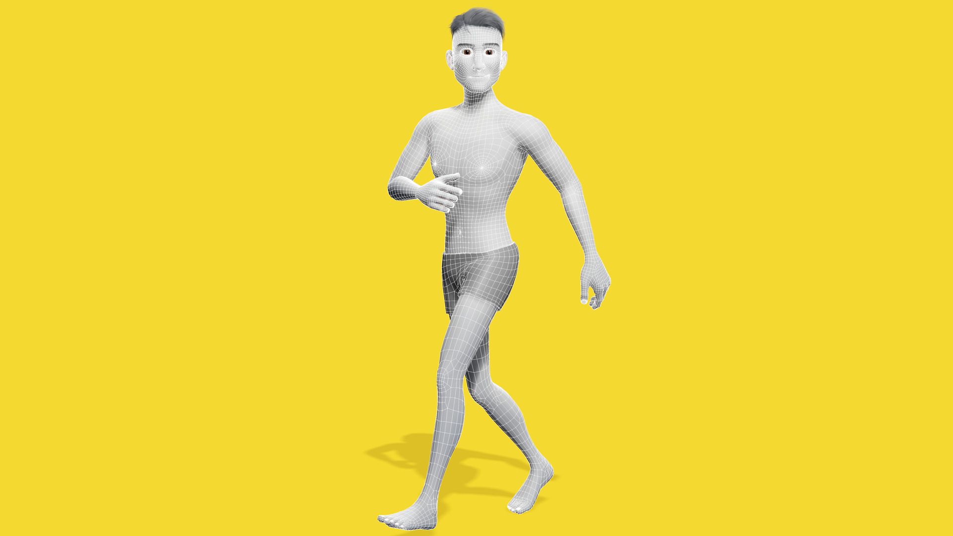 Free Stylized Cartoon Male Rigged Toon Young Man Low-poly 3D model_11