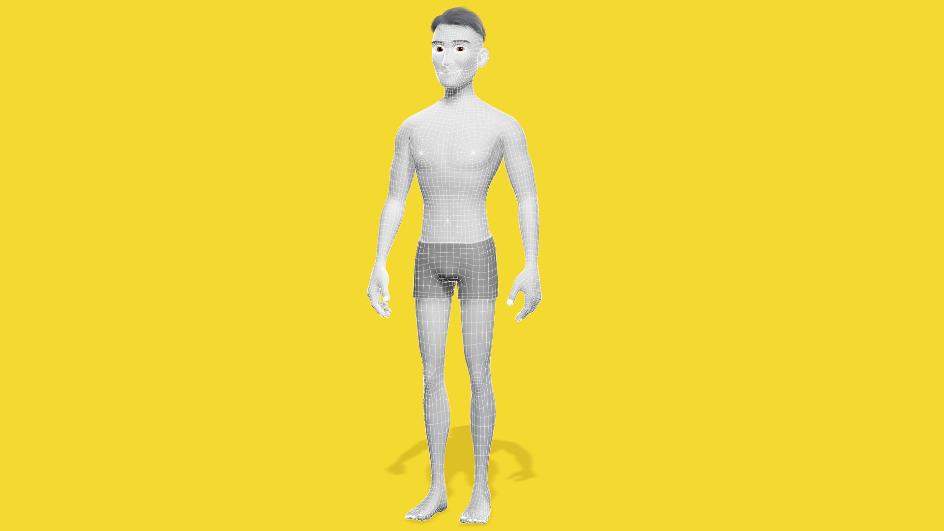 Free Stylized Cartoon Male Rigged Toon Young Man Low-poly 3D model_10