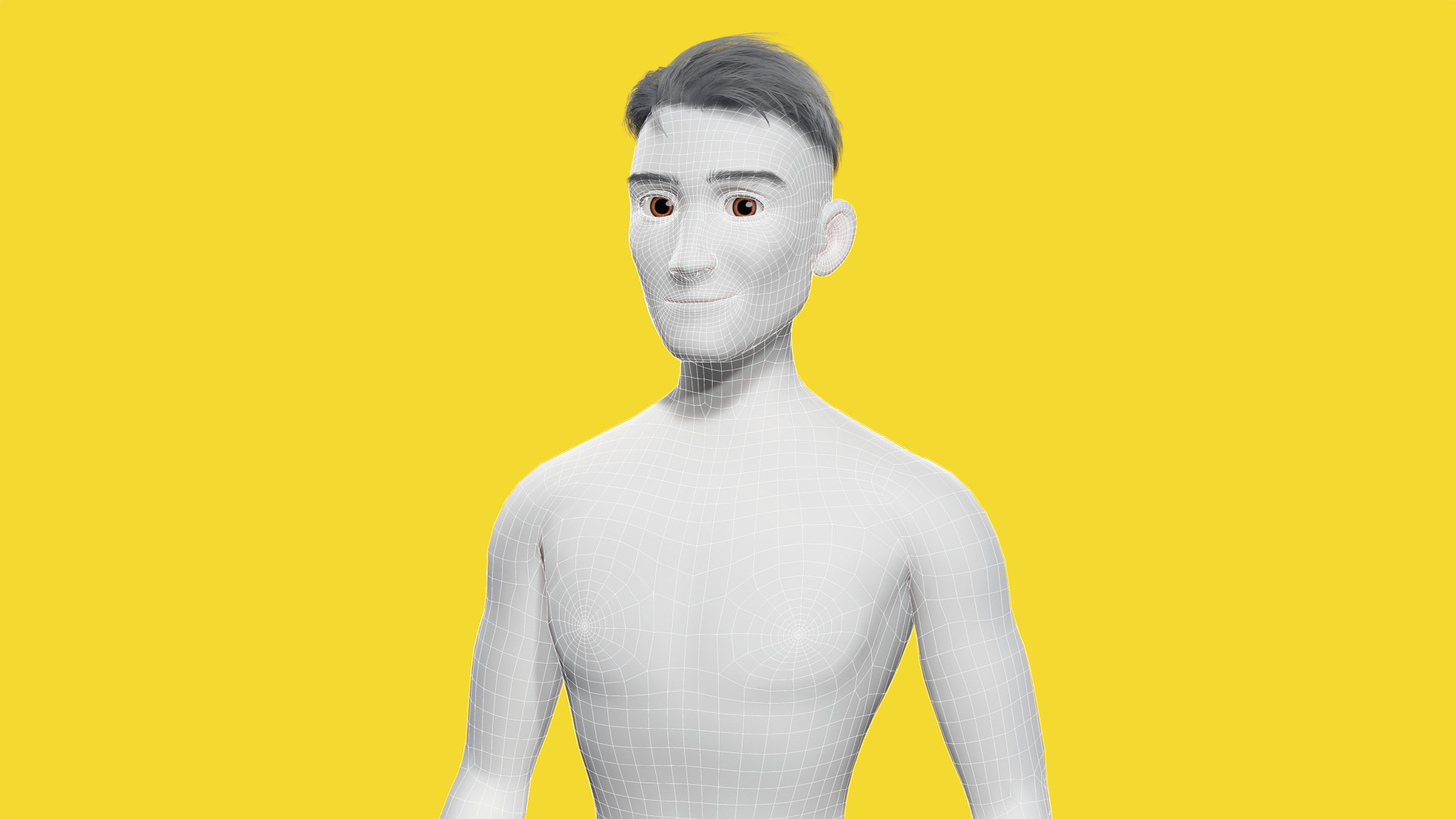 Free Stylized Cartoon Male Rigged Toon Young Man Low-poly 3D model_8