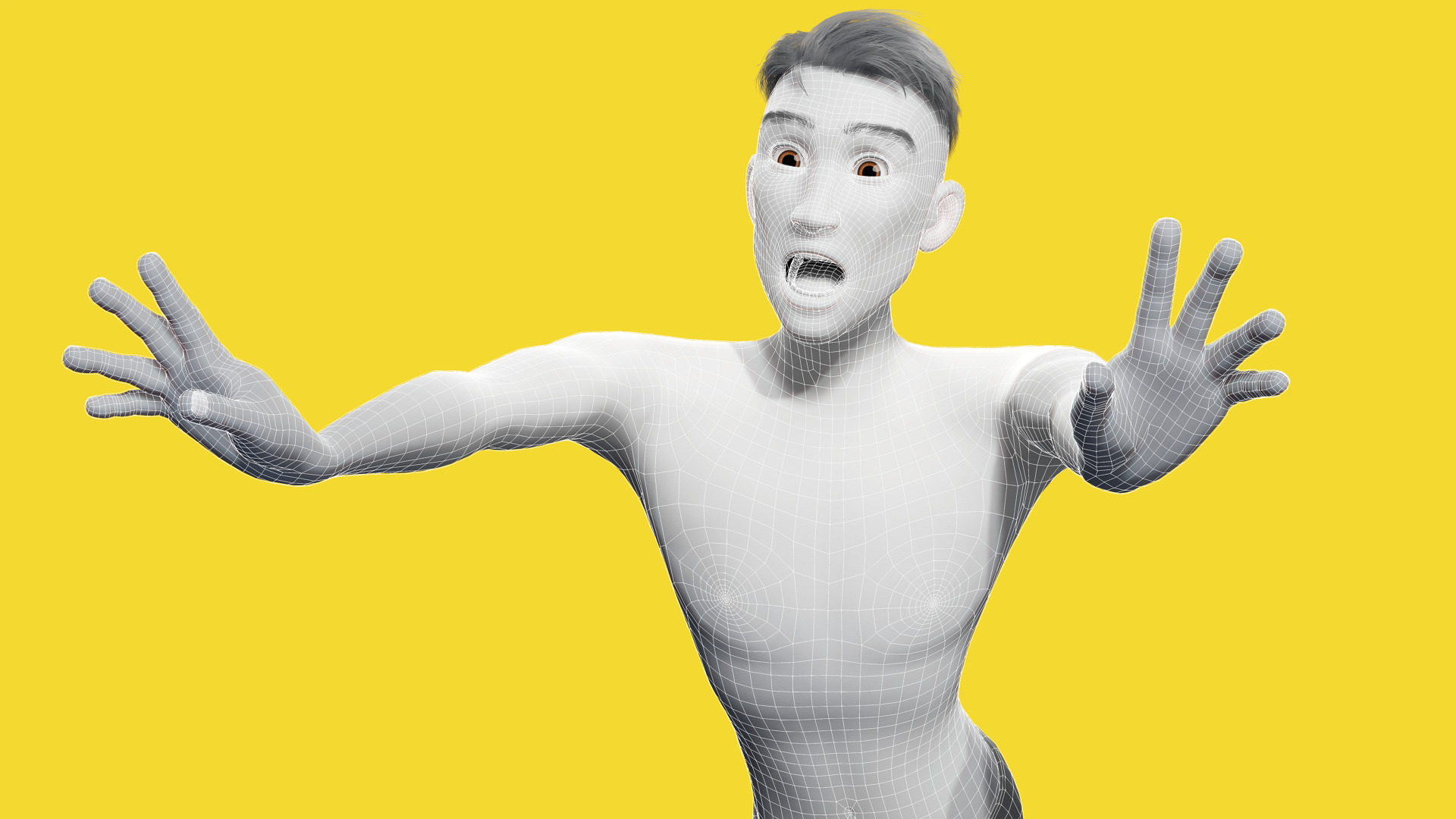 Free Stylized Cartoon Male Rigged Toon Young Man Low-poly 3D model_1