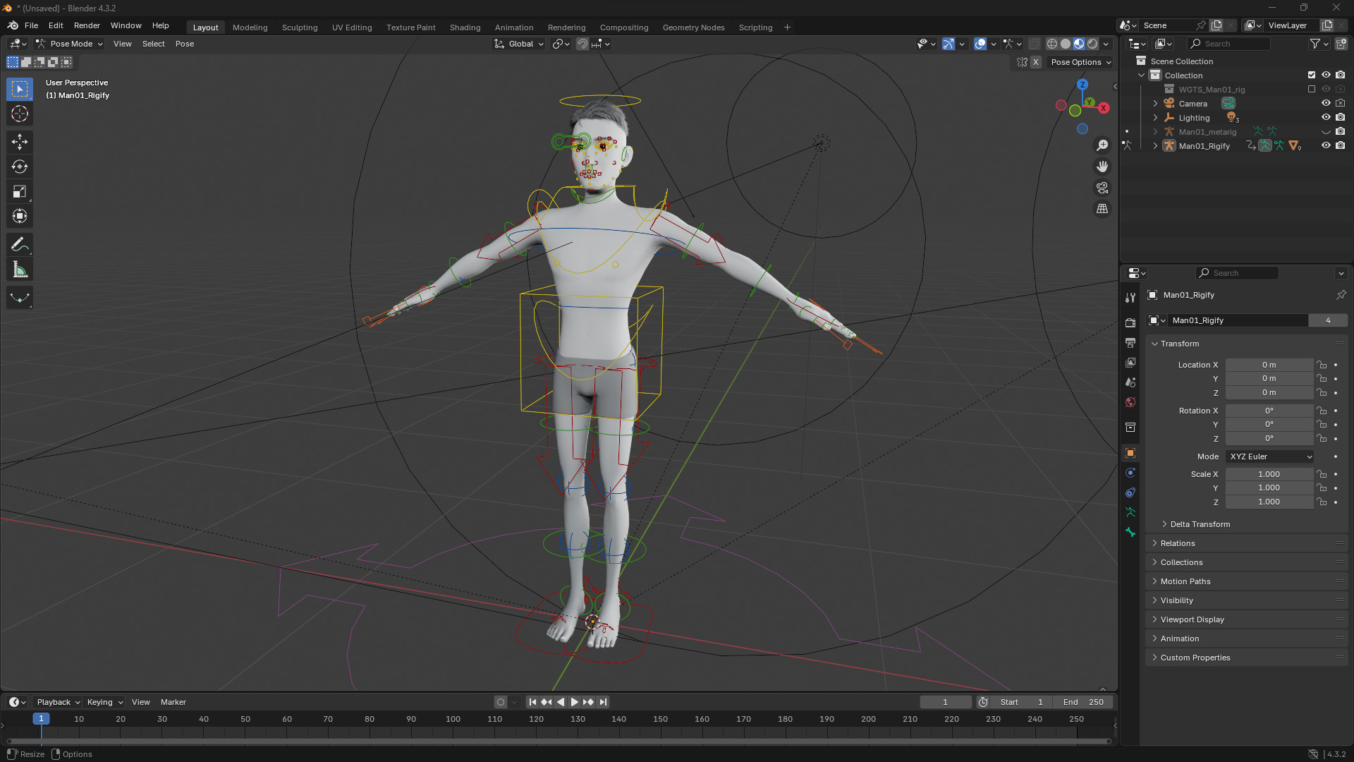 Free Stylized Cartoon Male Rigged Toon Young Man Low-poly 3D model_22