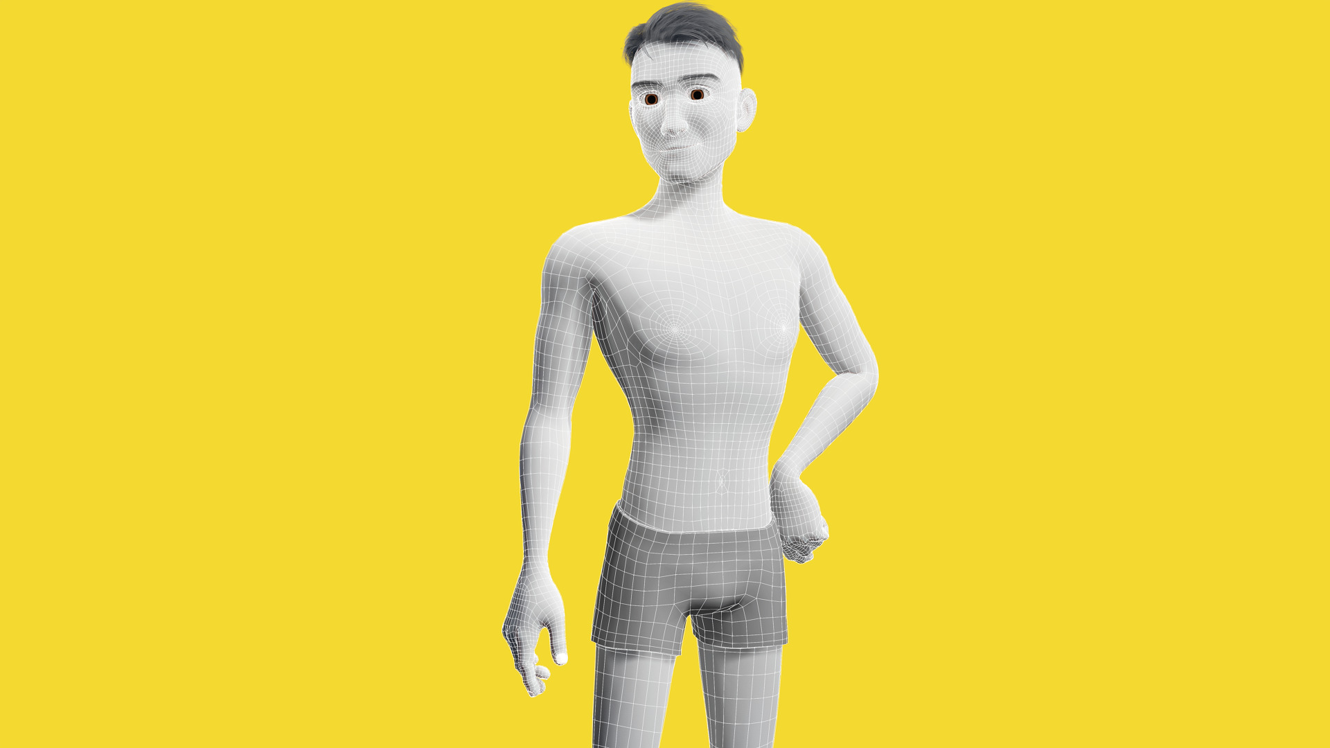 Free Stylized Cartoon Male Rigged Toon Young Man Low-poly 3D model_13