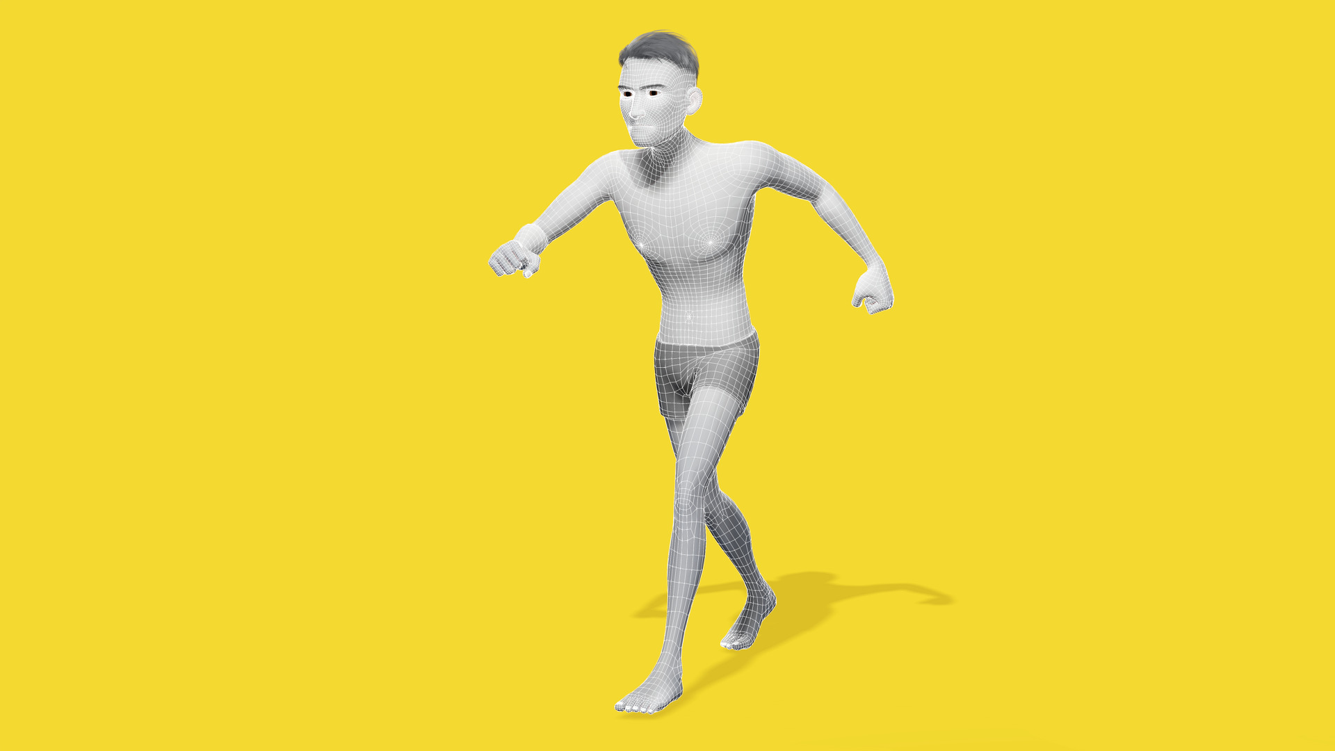 Free Stylized Cartoon Male Rigged Toon Young Man Low-poly 3D model_14