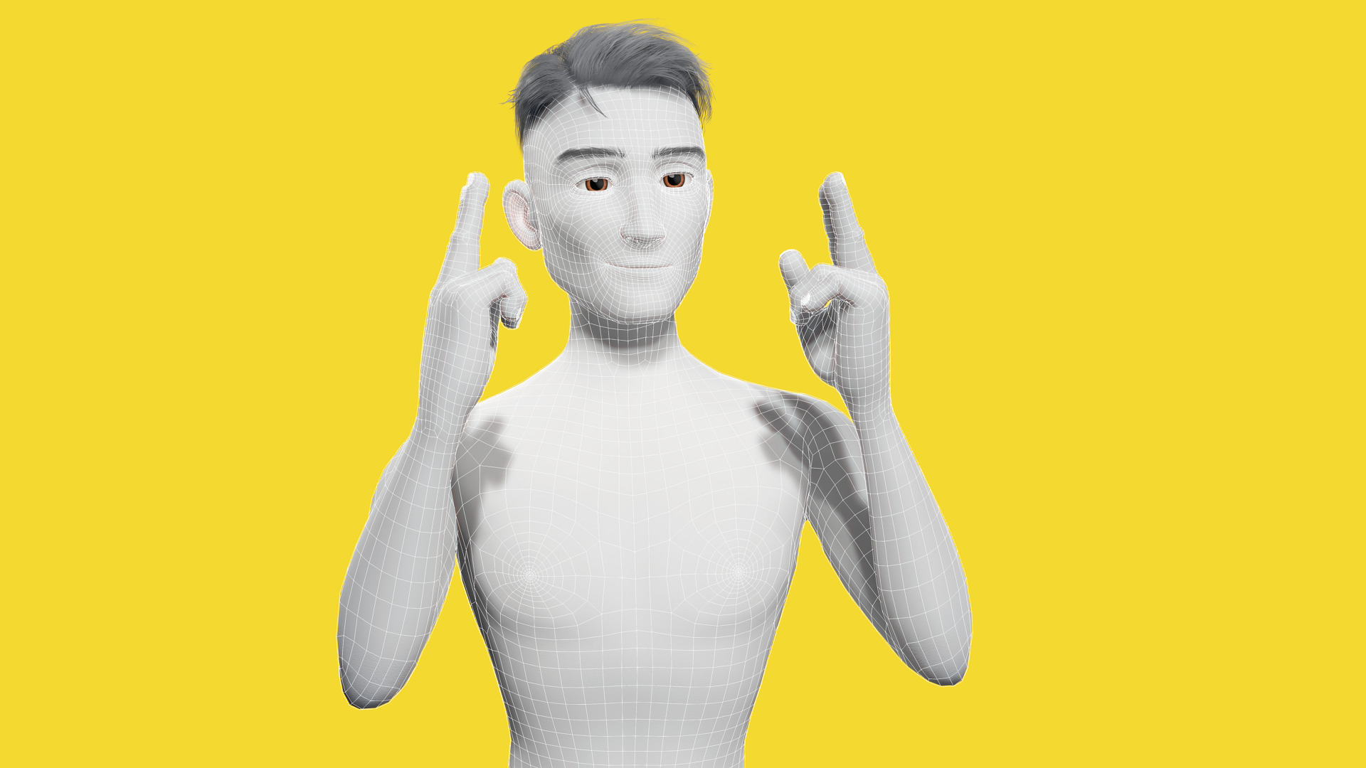 Free Stylized Cartoon Male Rigged Toon Young Man Low-poly 3D model_6