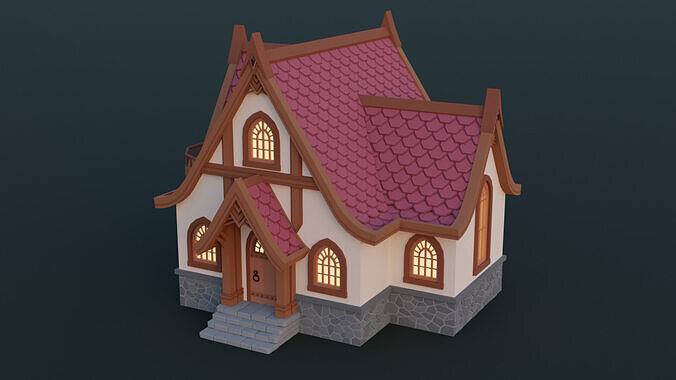 Fantasy House 3 Low-poly 3D model