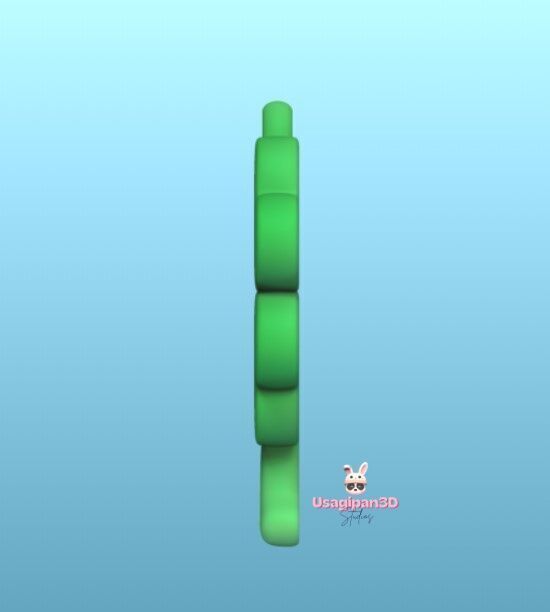 Clover Keychain 3D print model_3