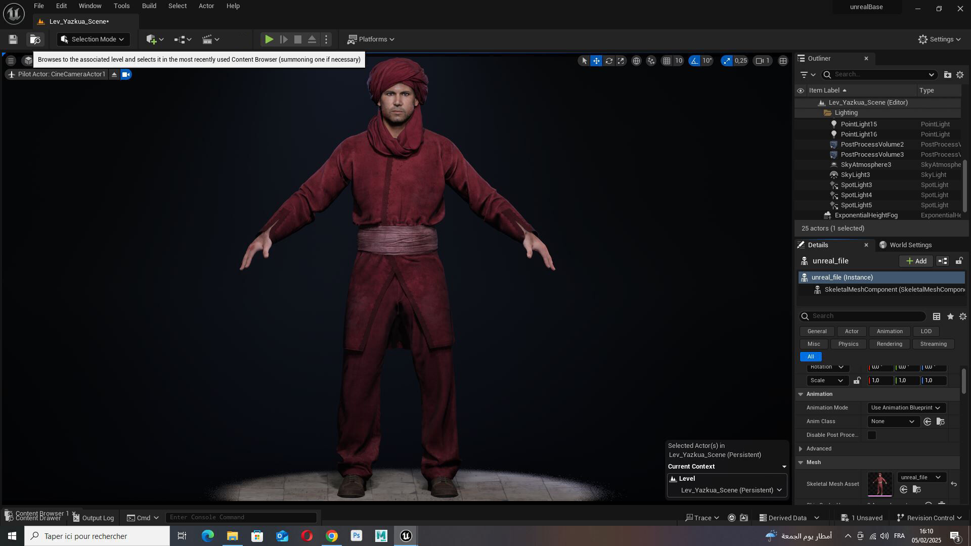 Traditional Moroccan Robe Turban High-Quality  Low-poly 3D model_9