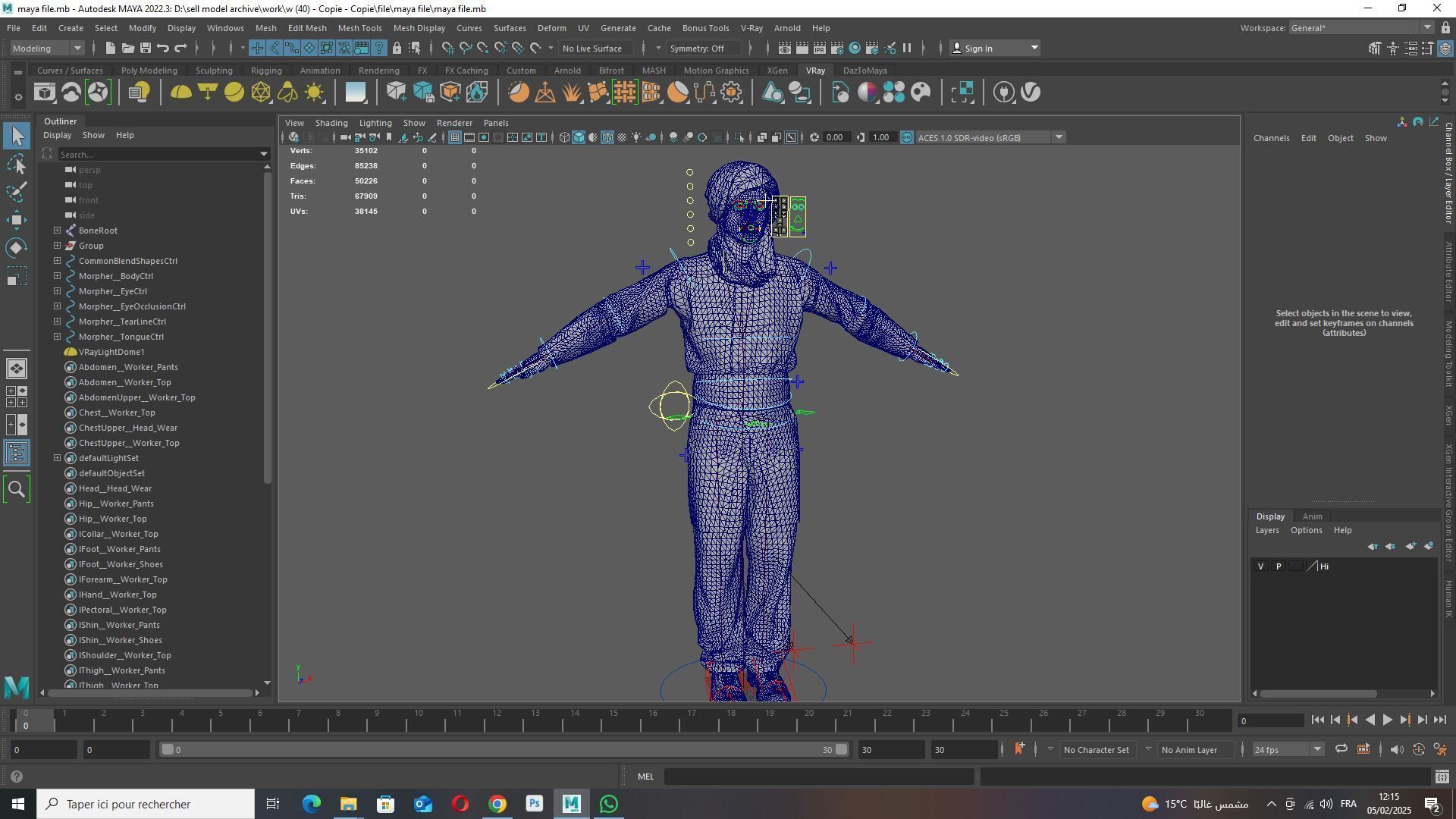 Traditional Moroccan Robe Turban High-Quality  Low-poly 3D model_11