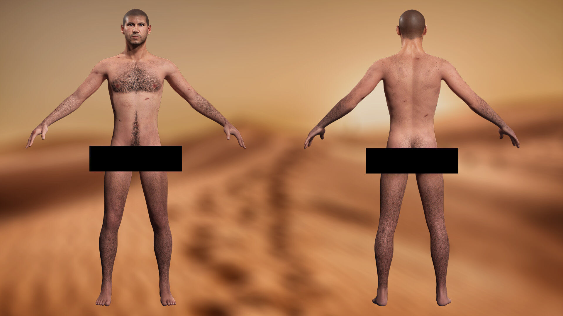 Traditional Moroccan Robe Turban High-Quality  Low-poly 3D model_6