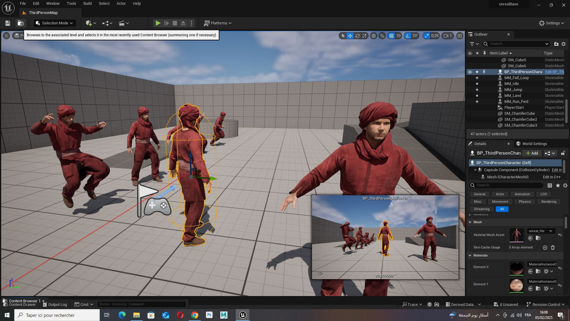 Traditional Moroccan Robe Turban High-Quality  Low-poly 3D model_10