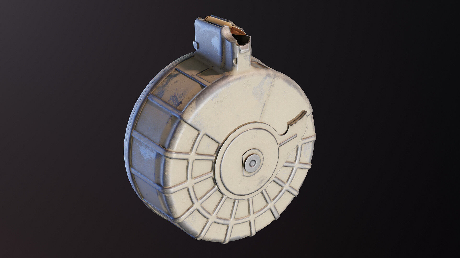 RPK 16 Drum Magazine Low-poly 3D model_3